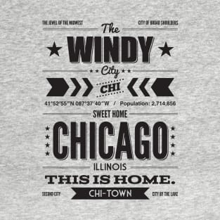 Chicago Typography Shirt T-Shirt